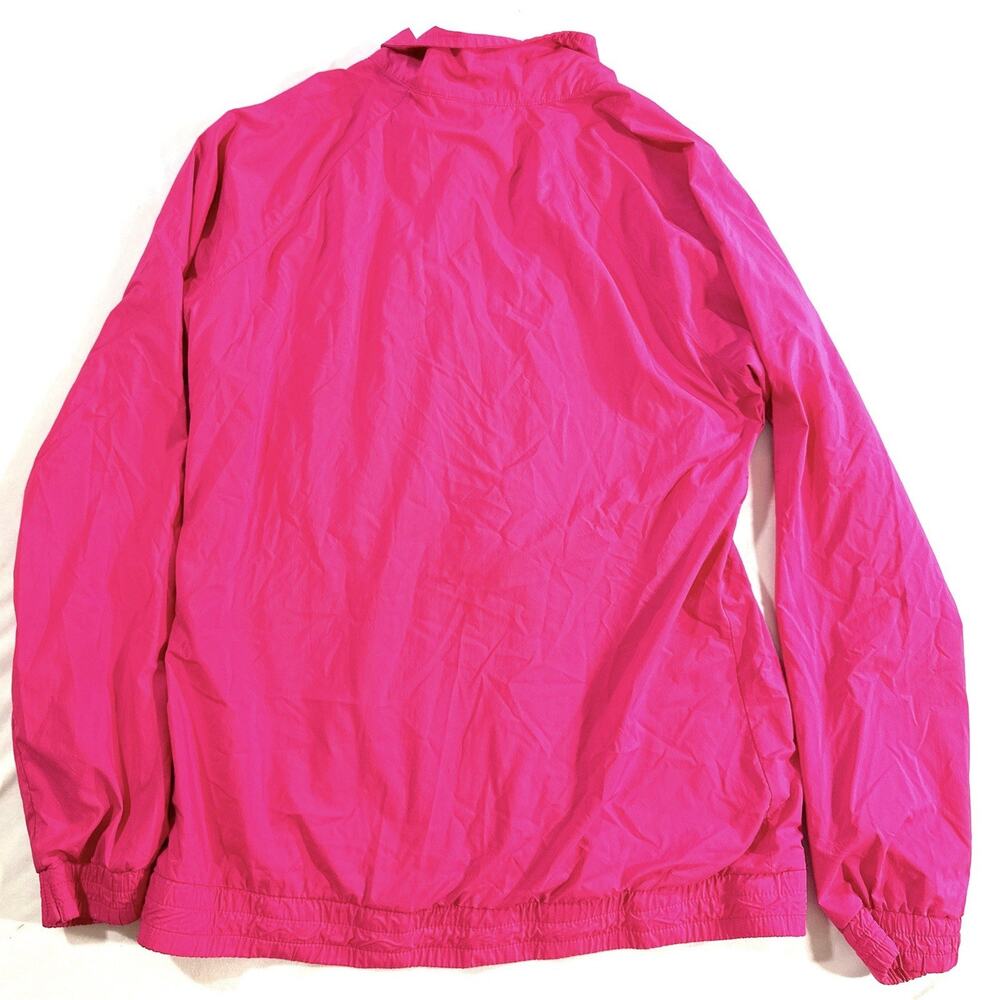 Adidas Women’s Pink Windbreaker Jacket Size M Mesh Lined Zip Front Retro - Picture 11 of 11